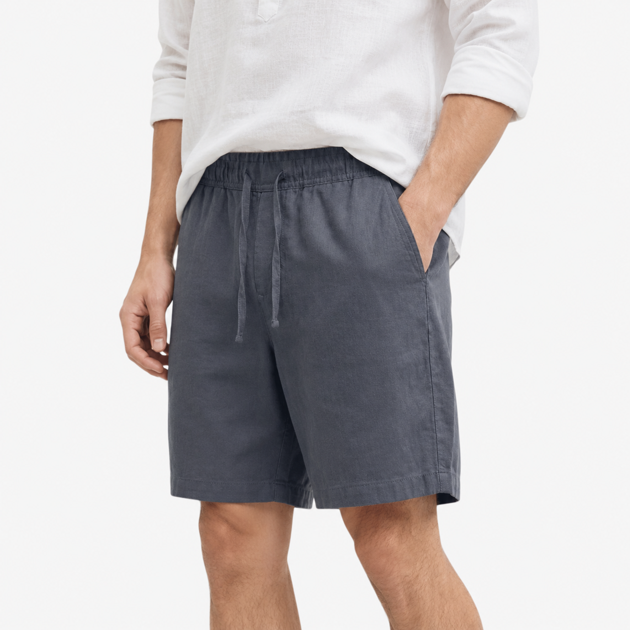Oldevaine | Men's Casual Drawstring Waist Relaxed Fit Shorts
