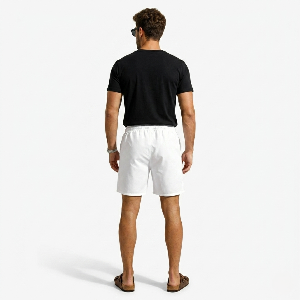 Oldevaine | Men's Drawstring Swim Shorts with Pockets