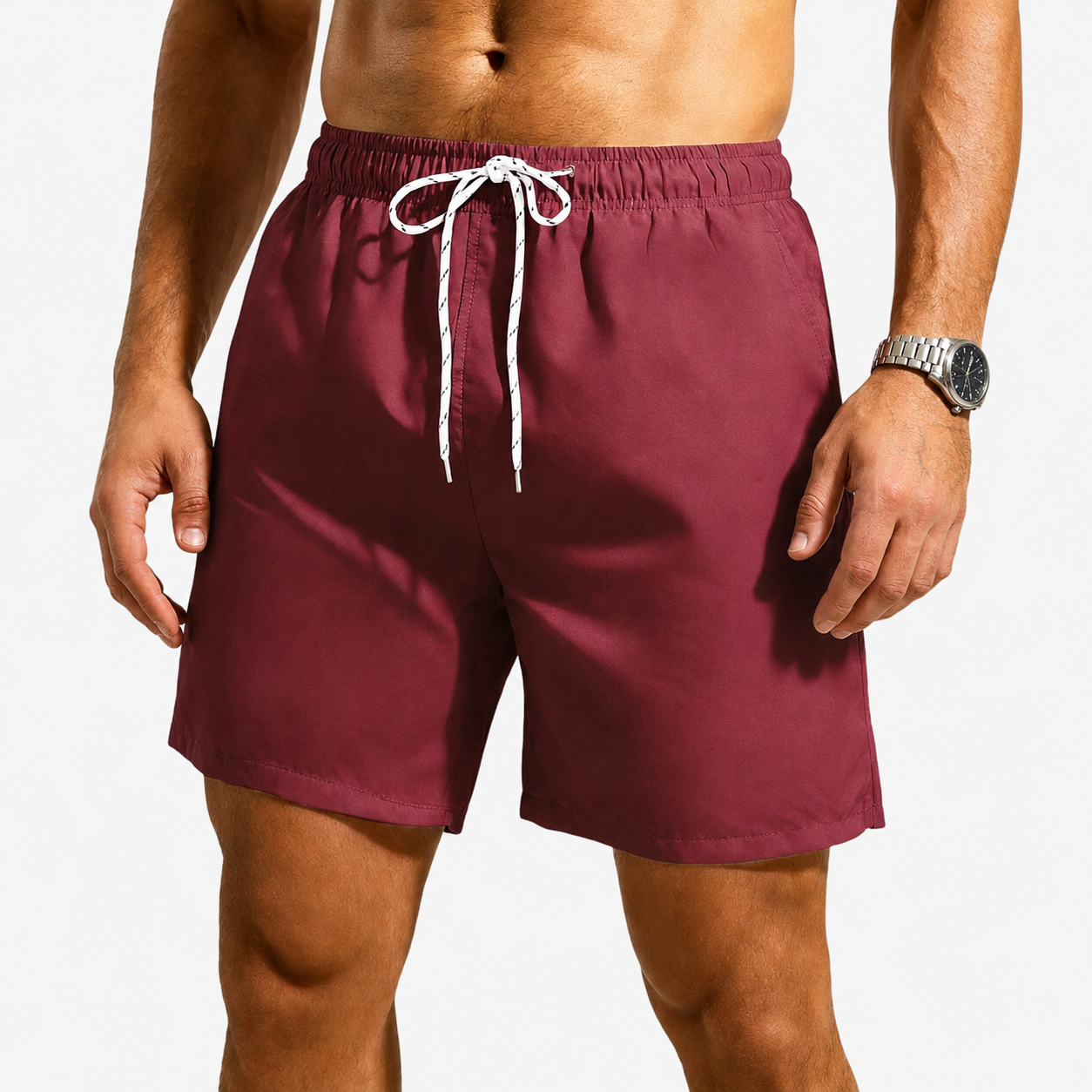Oldevaine | Men's Drawstring Swim Shorts with Pockets