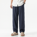 Oldevaine | Men's Linen Straight Leg Casual Trousers