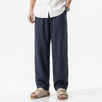 Oldevaine | Men's Linen Straight Leg Casual Trousers