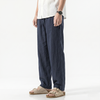 Oldevaine | Men's Linen Straight Leg Casual Trousers