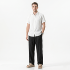 Oldevaine | Men's Linen Straight Leg Casual Trousers