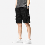 Oldevaine | Men's Multi-Pocket Cargo Shorts with Drawstring Waist