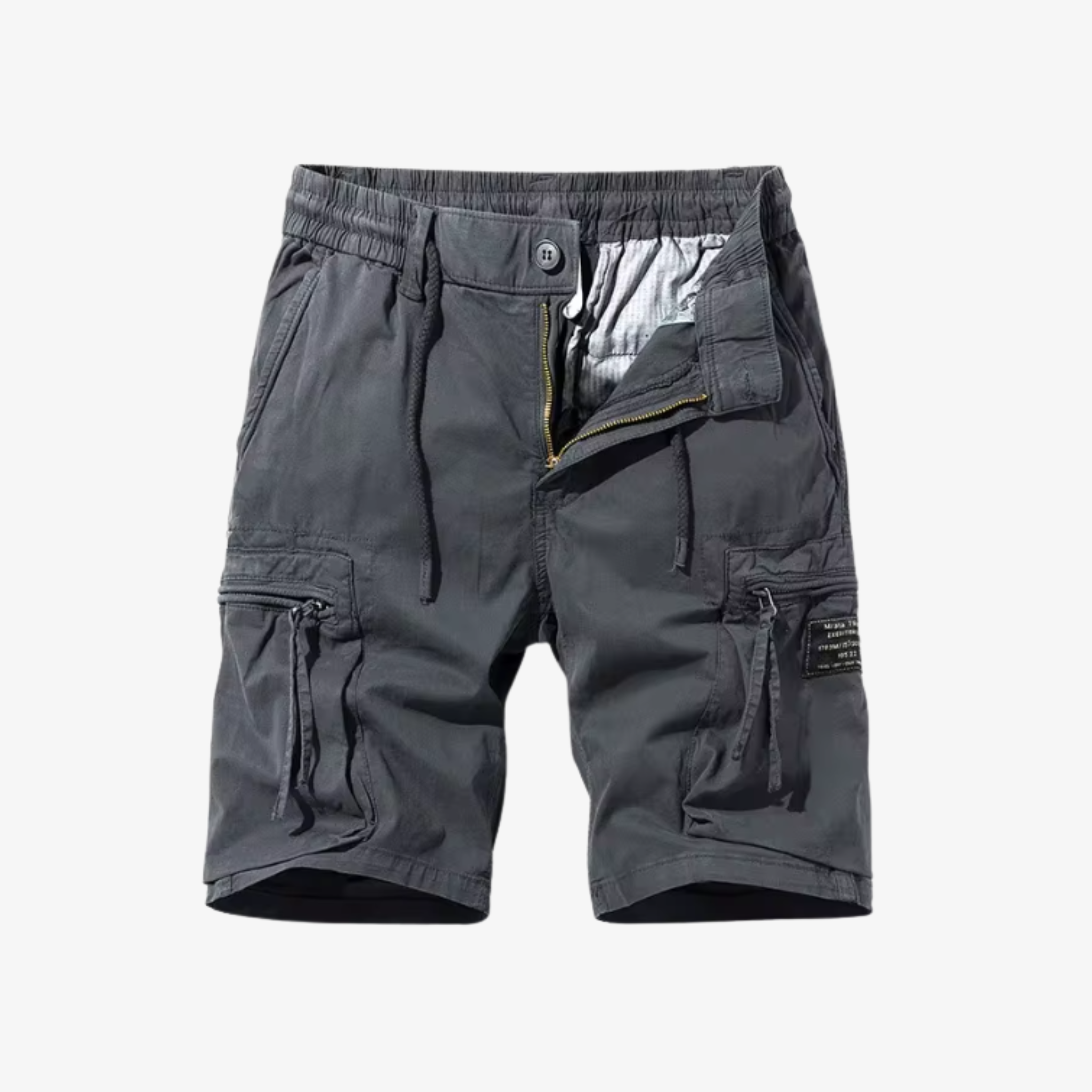 Oldevaine | Men's Multi-Pocket Cargo Shorts with Drawstring Waist