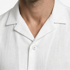 Oldevaine | Men's Short Sleeve Button Up Shirt Lapel Collar