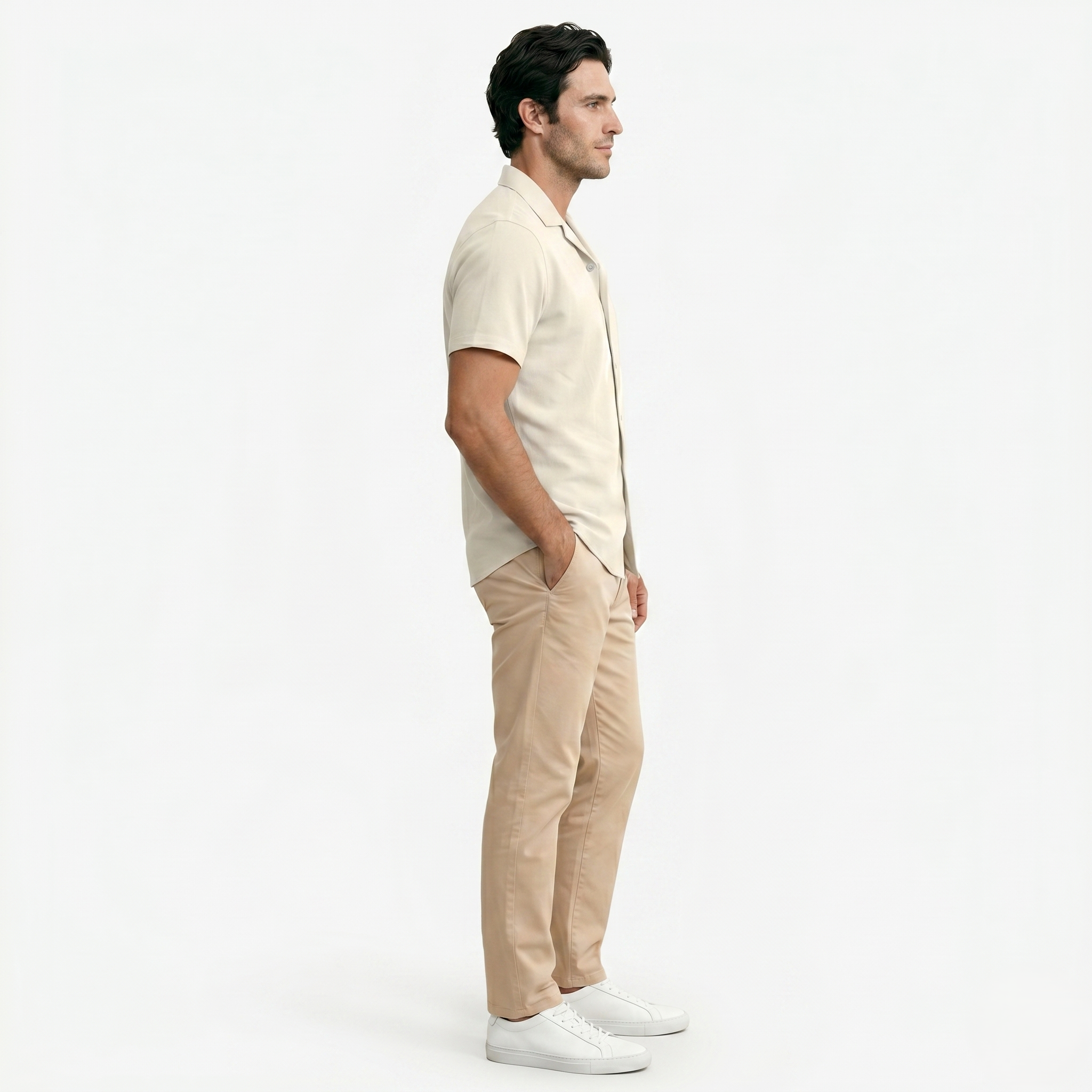 Oldevaine | Men's Short Sleeve Button Up Shirt Lapel Collar