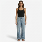 Oldevaine | Seamless Square Neck Sleeveless Fitted Tank Top
