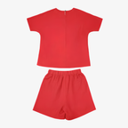 Oldevaine | Two Piece High-Low Hem Top and Linen Blend Shorts Set