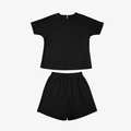 Oldevaine | Two Piece High-Low Hem Top and Linen Blend Shorts Set