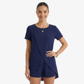 Oldevaine | Two Piece Short Sleeve Layered Top and Shorts Lounge Set