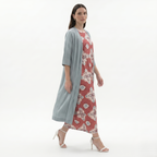 Oldevaine | Women’s Two Piece Set Printed Sleeveless Maxi Dress with Shawl