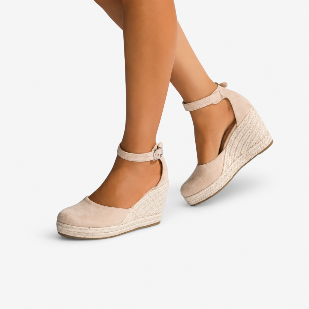 Oldevaine | Women's Ankle Strap Espadrille Wedge Heels