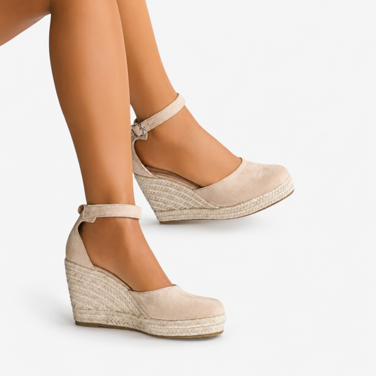 Oldevaine | Women's Ankle Strap Espadrille Wedge Heels