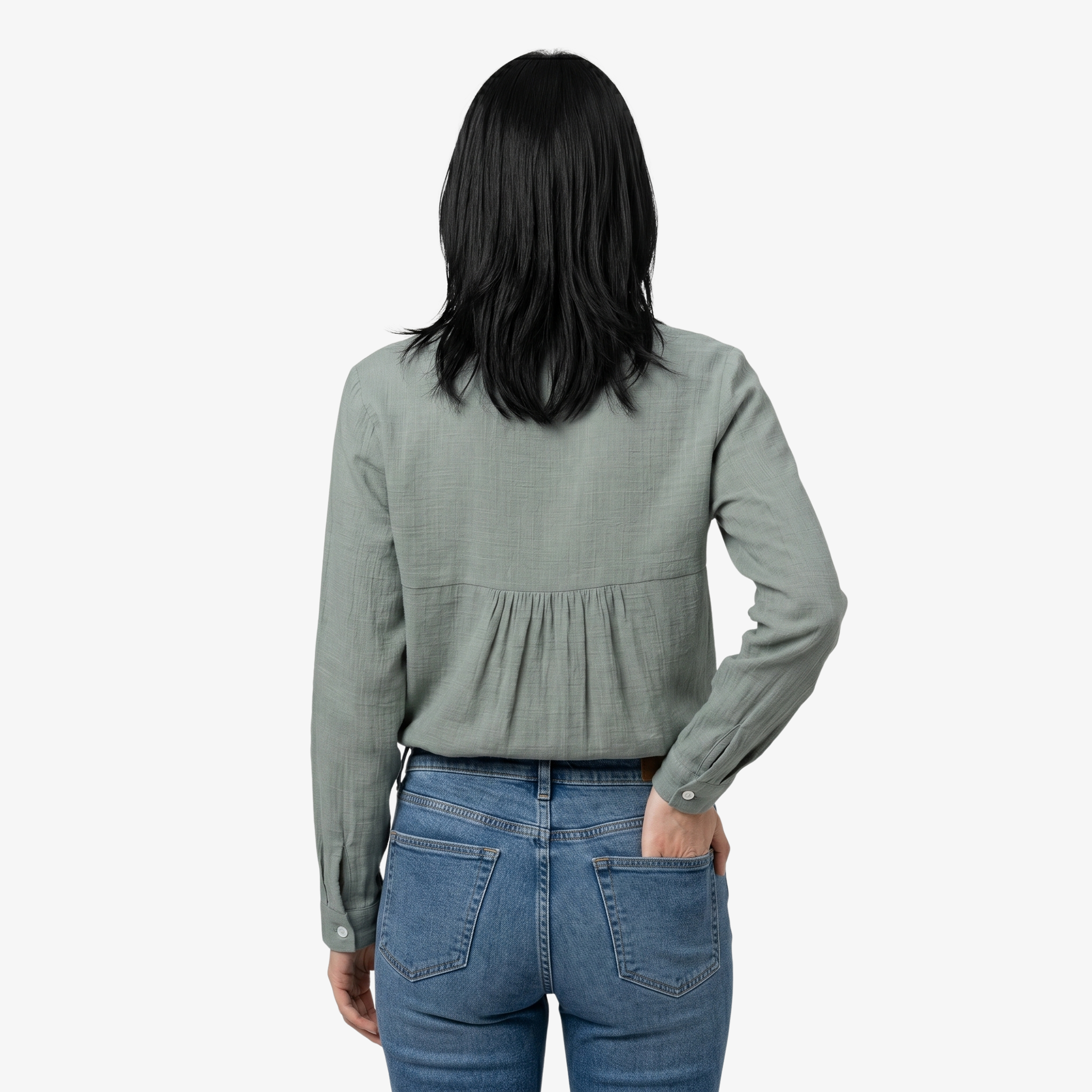 Oldevaine | Women's Button Up Long Sleeve Shirt with Classic Collar
