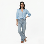 Oldevaine | Women's Button Up Long Sleeve Shirt with Classic Collar