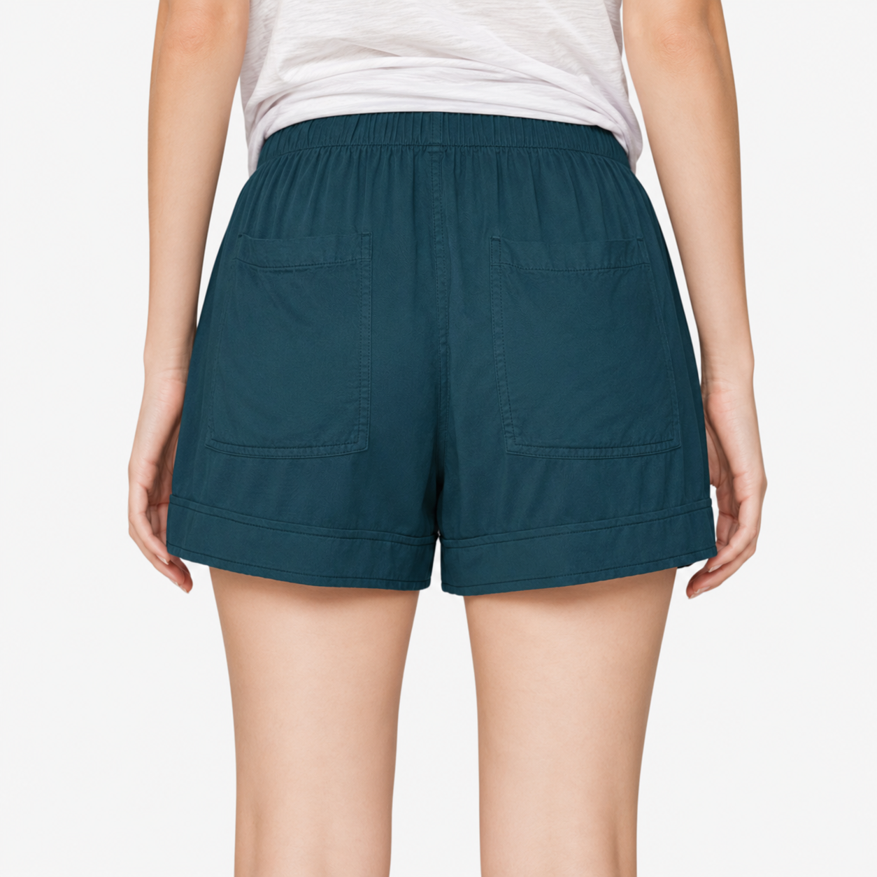 Oldevaine | Women's Drawstring Waist Casual Shorts with Pockets