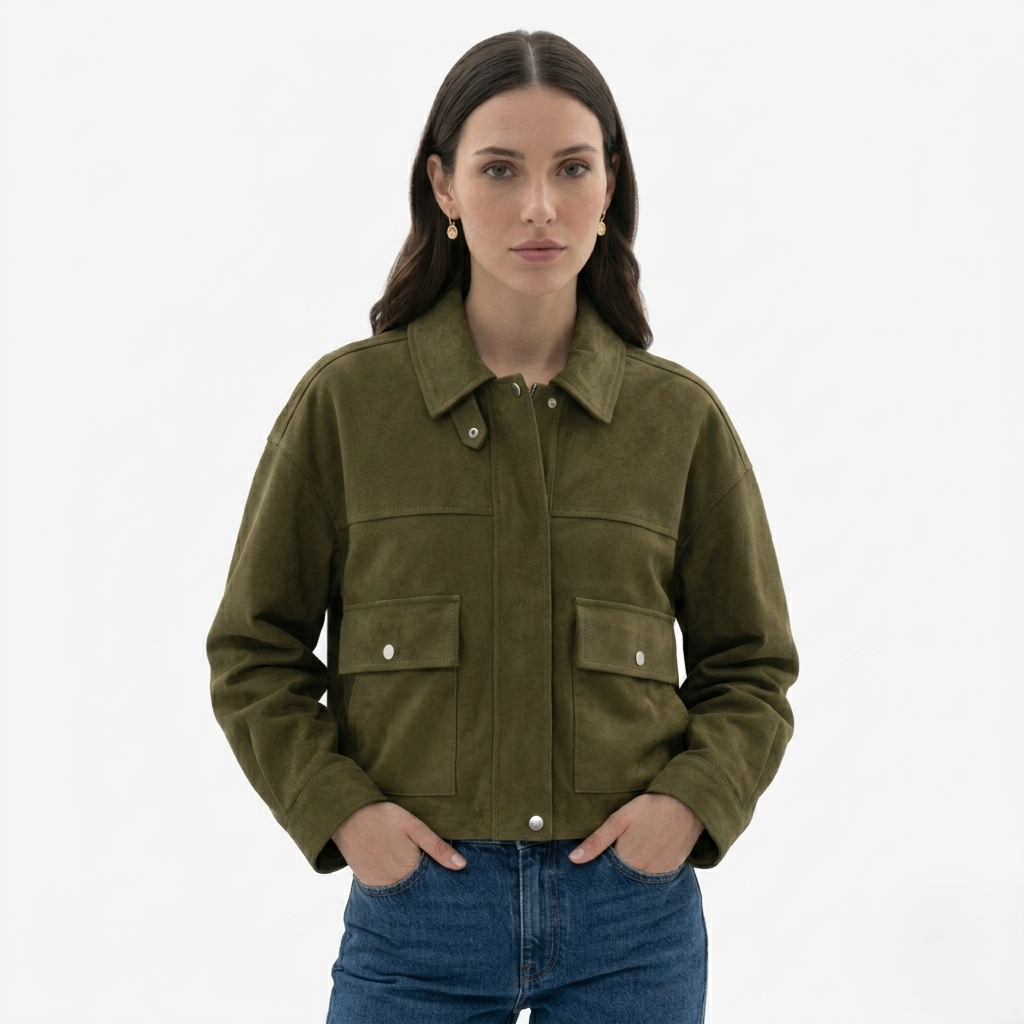 Oldevaine | Cropped Biker Jacket Casual Fit