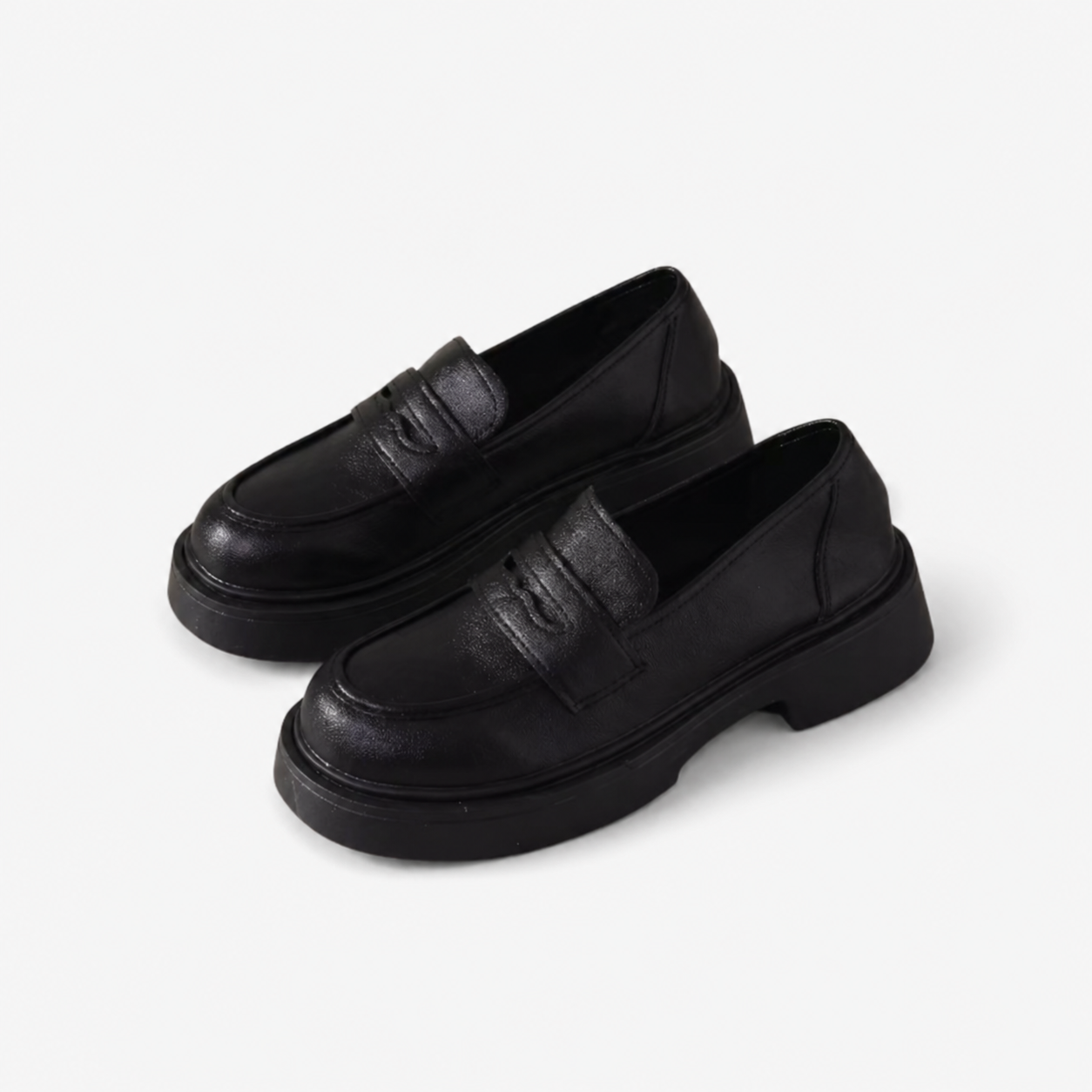 Oldevaine | Women's Leather Platform Loafers Slip On Penny Shoes