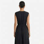 Oldevaine | Women's Sleeveless Tie Waist Midi Dress