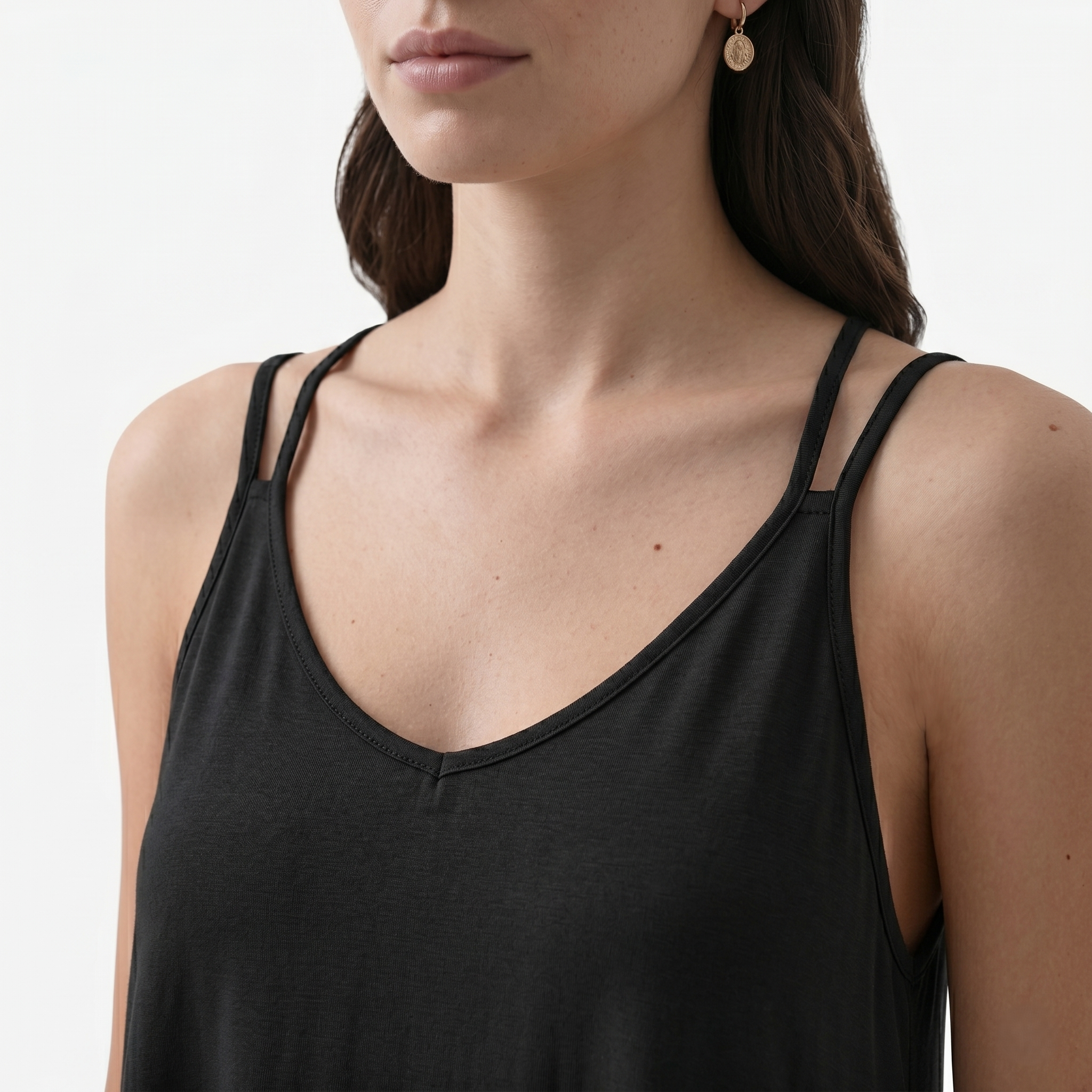 Oldevaine | Women’s Sleeveless V-Neck Cami Maxi Dress Adjustable Straps
