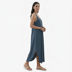 Oldevaine | Women’s Sleeveless V-Neck Cami Maxi Dress Adjustable Straps