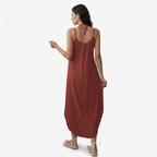 Oldevaine | Women’s Sleeveless V-Neck Cami Maxi Dress Adjustable Straps