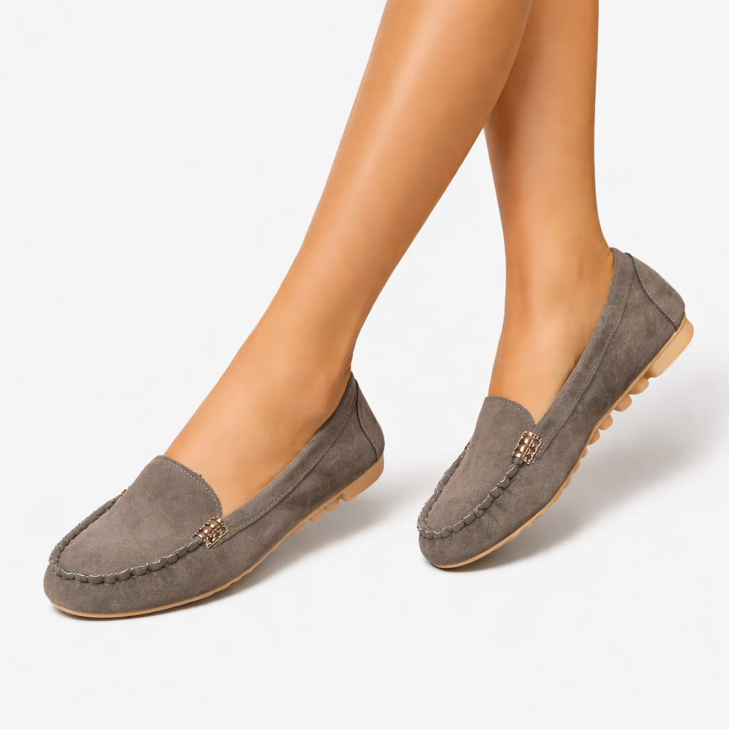 Oldevaine | Women’s Slip-On Loafers Round Toe Casual Flat Shoes