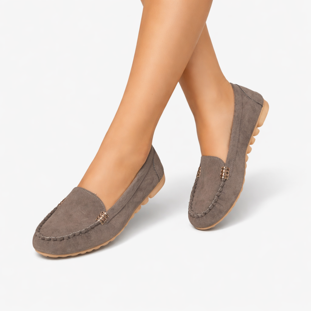 Oldevaine | Women’s Slip-On Loafers Round Toe Casual Flat Shoes