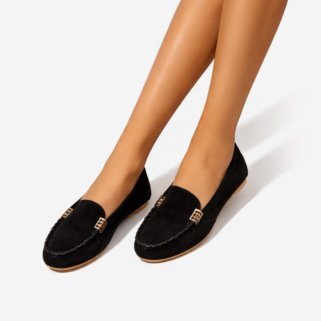 Oldevaine | Women’s Slip-On Loafers Round Toe Casual Flat Shoes