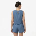 Oldevaine | Women's Two Piece Set Crew Neck Sleeveless Top and Shorts