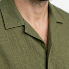 Oldevaine | Men’s Short Sleeve Button-Up Shirt Casual Turn-Down Collar