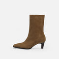 Oldevaine | Women’s High Block Heel Ankle Boots – Elegant Suede