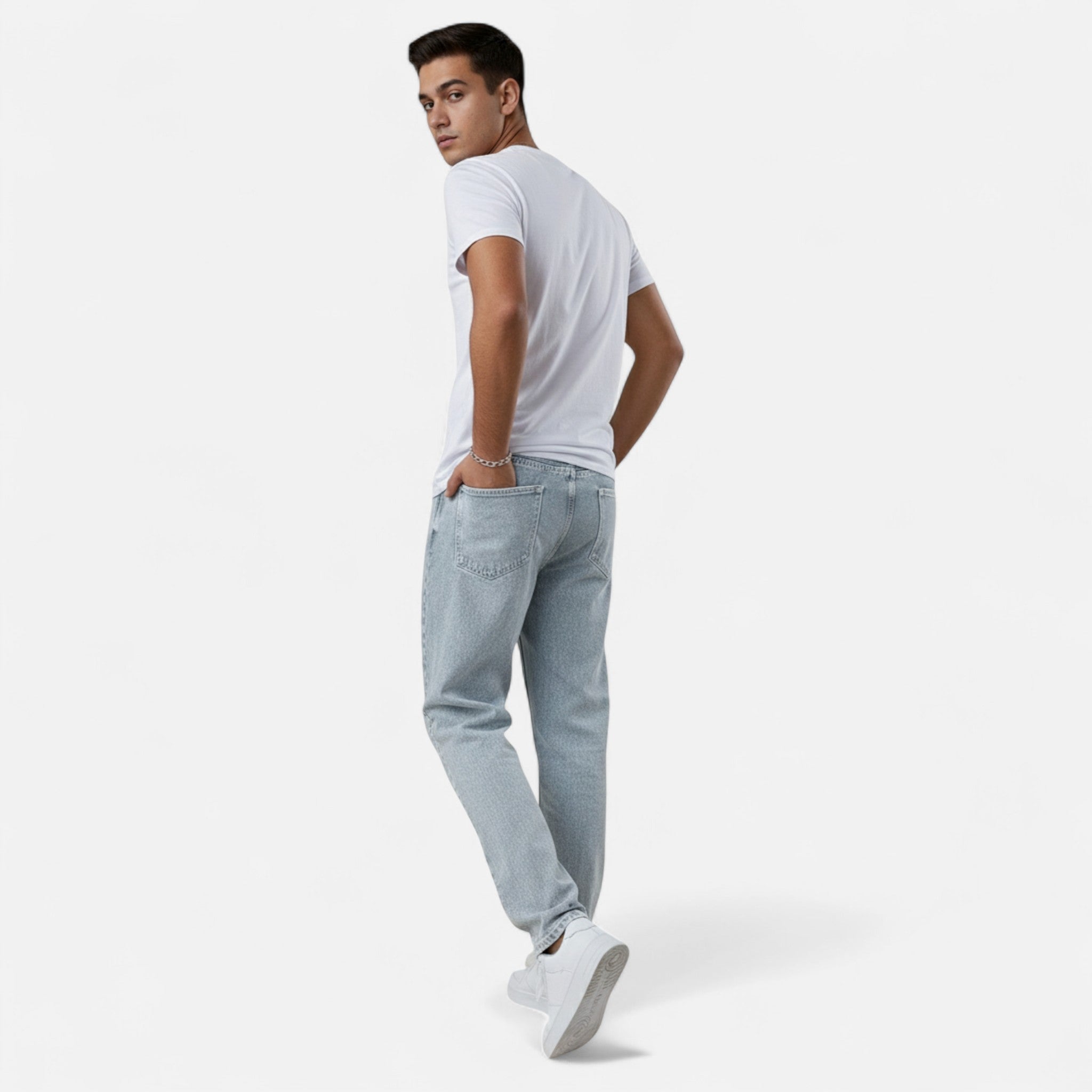 Oldevaine | Black Washed Straight Jeans – Strength and Elegance