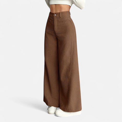 Oldevaine | High-Waisted Wide-Leg Pants – Architectural Elegance