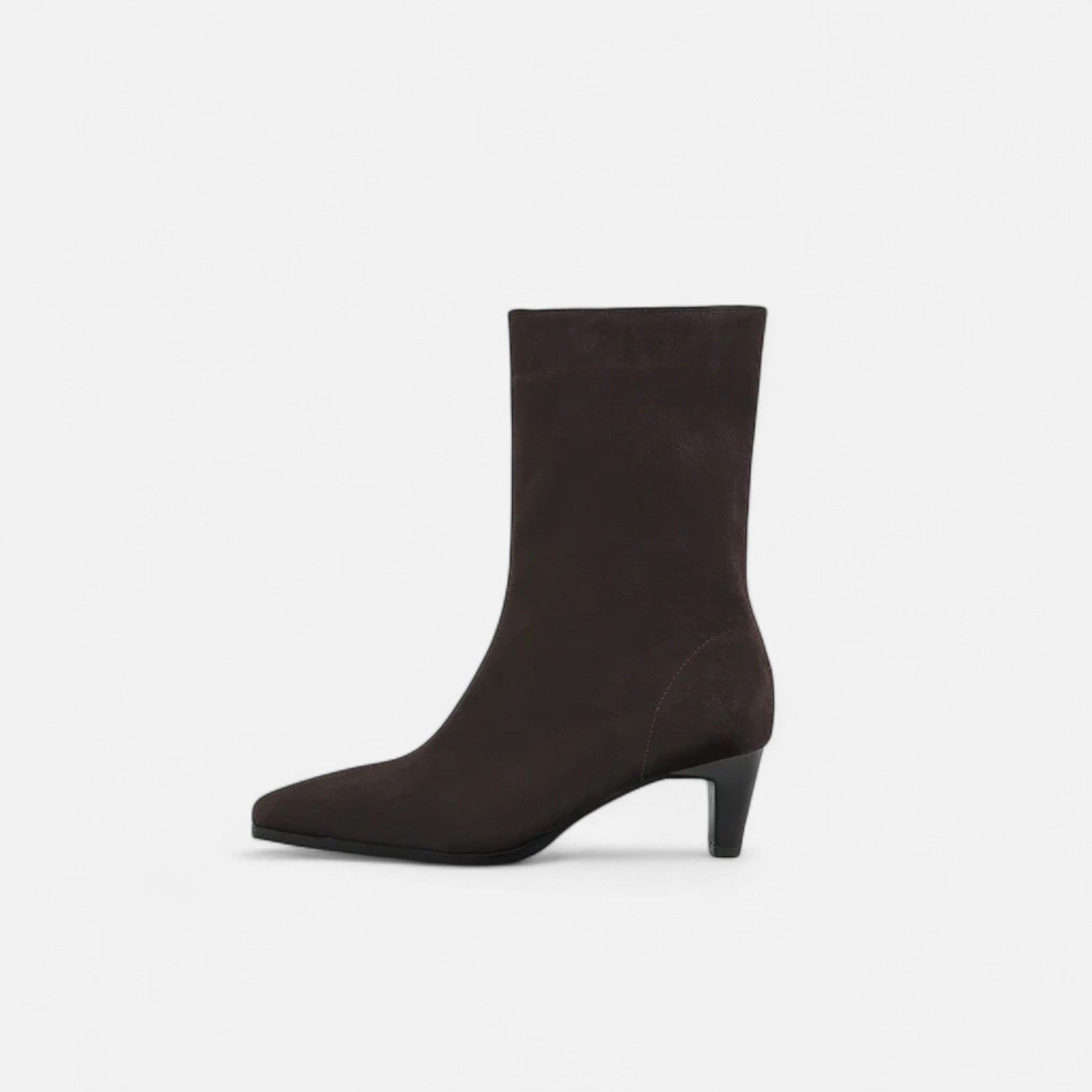 Oldevaine | Women’s High Block Heel Ankle Boots – Elegant Suede