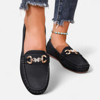 Oldevaine | Women’s Strap Loafers with Rhinestones – Subtle Shine
