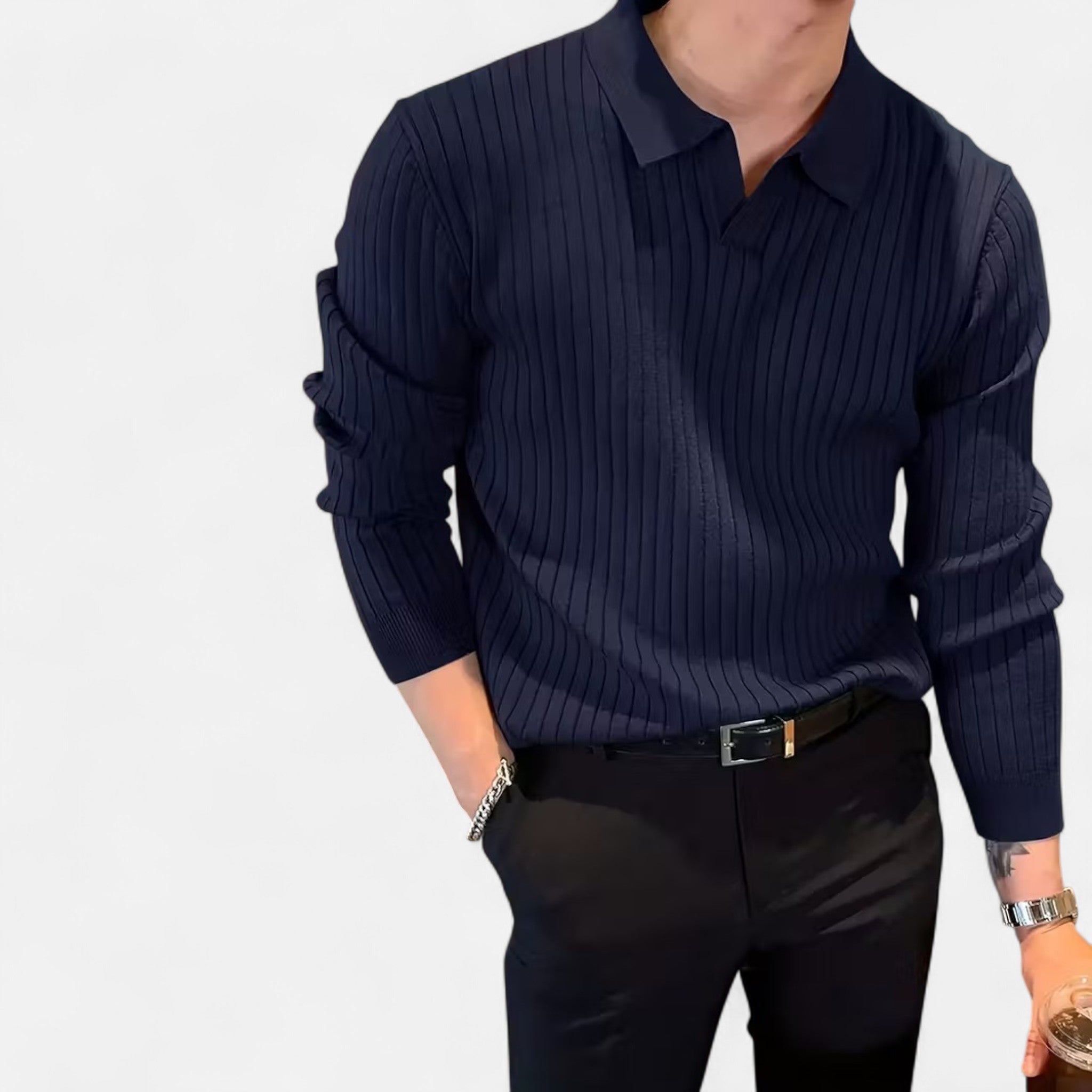 Oldevaine | Polo Collar Sweater – Casual Elegance