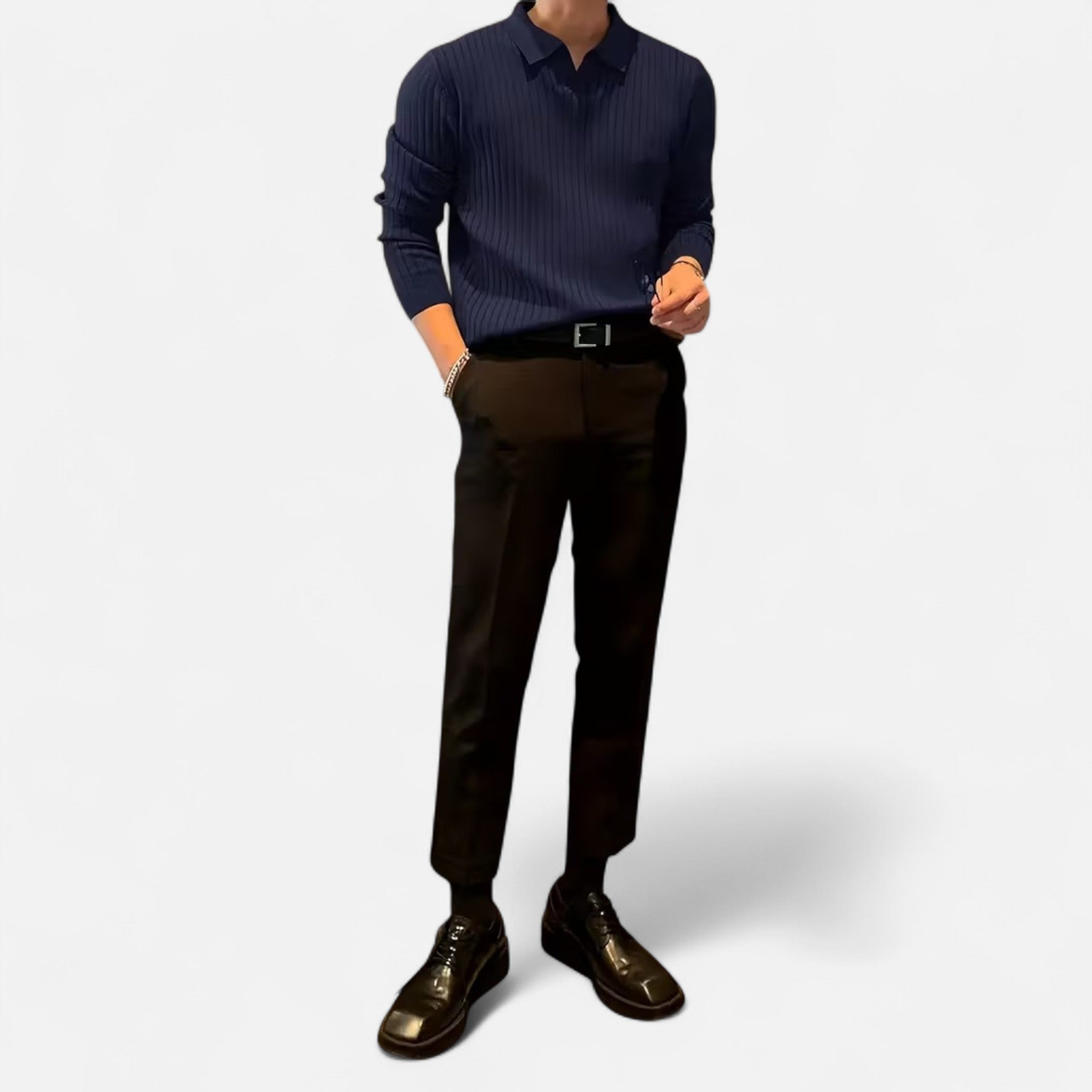 Oldevaine | Polo Collar Sweater – Casual Elegance