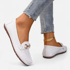 Oldevaine | Women’s Strap Loafers with Rhinestones – Subtle Shine
