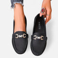 Oldevaine | Women’s Strap Loafers with Rhinestones – Subtle Shine