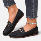 Oldevaine | Women’s Strap Loafers with Rhinestones – Subtle Shine