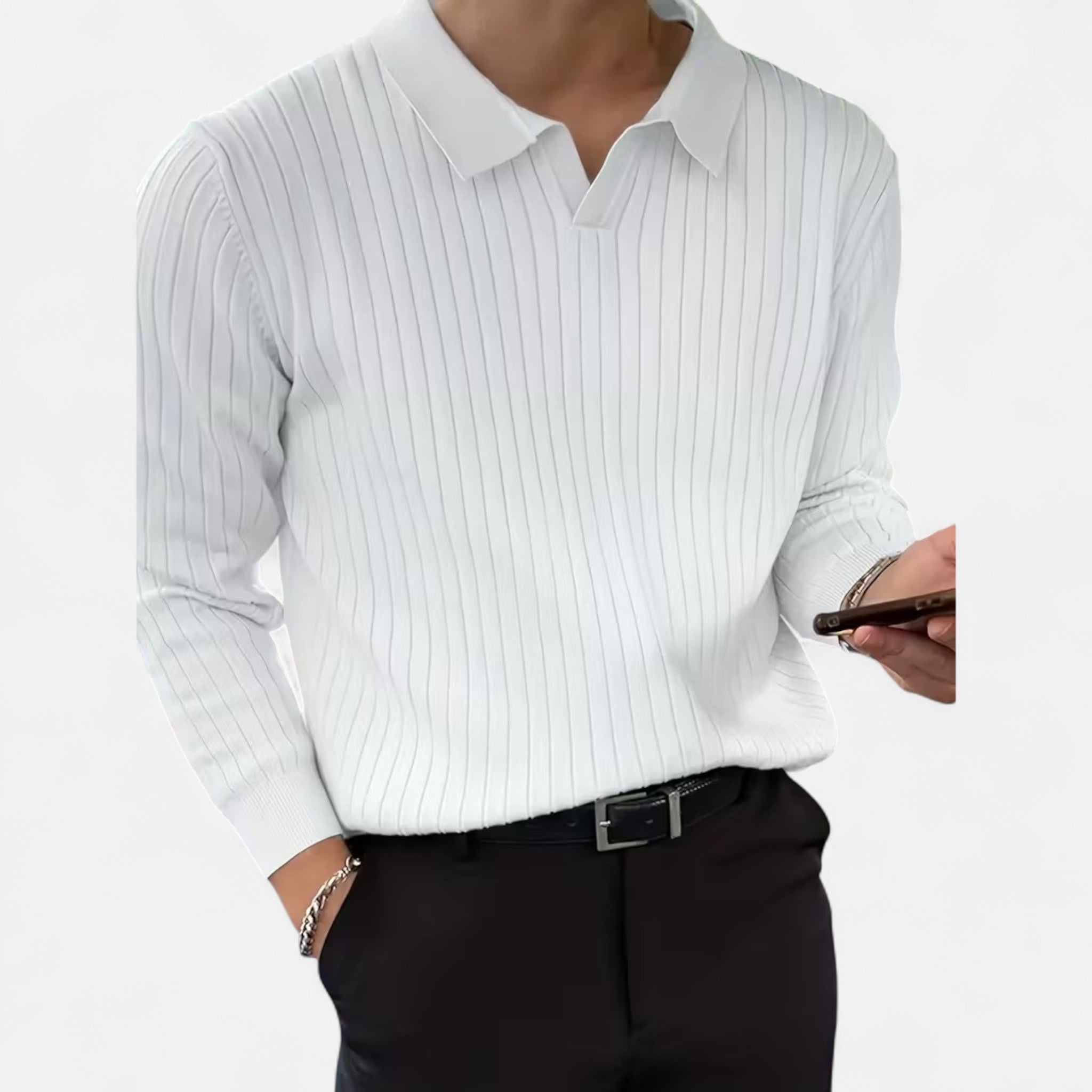 Oldevaine | Polo Collar Sweater – Casual Elegance