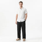 Oldevaine | Men's Linen Straight Leg Casual Trousers - optimize