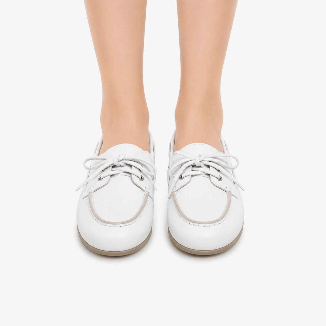 Oldevaine | Women's Leather Boat Shoes Lace Up Casual Loafers - optimize