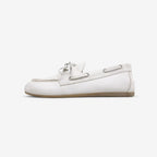Oldevaine | Women's Leather Boat Shoes Lace Up Casual Loafers - optimize