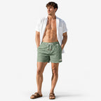 Oldevaine | Men's Striped Swim Shorts with Drawstring and Pockets - optimize