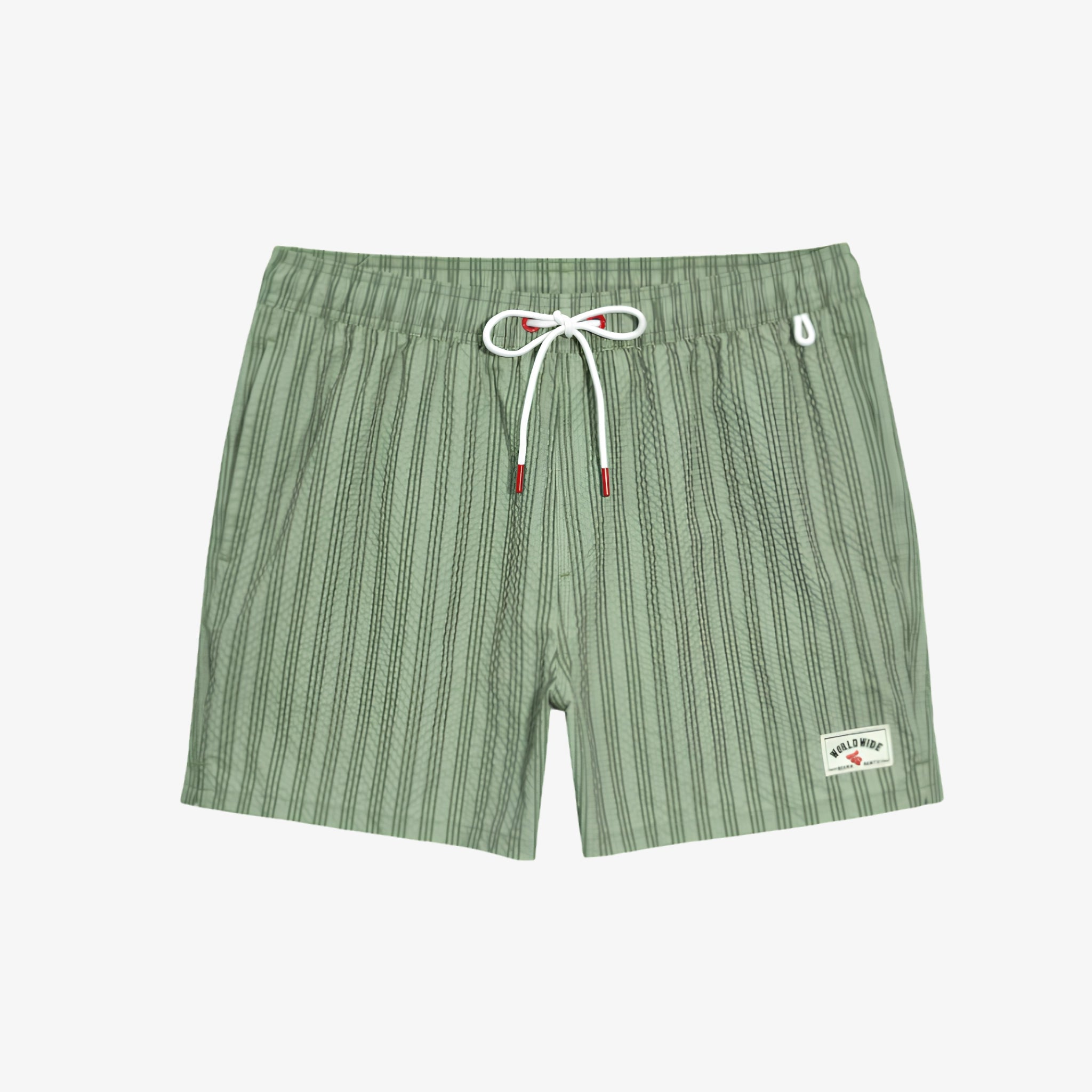 Oldevaine | Men's Striped Swim Shorts with Drawstring and Pockets - optimize