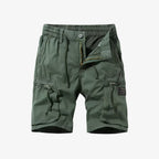 Oldevaine | Men's Multi-Pocket Cargo Shorts with Drawstring Waist - optimize
