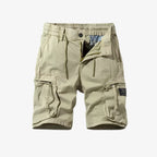 Oldevaine | Men's Multi-Pocket Cargo Shorts with Drawstring Waist - optimize